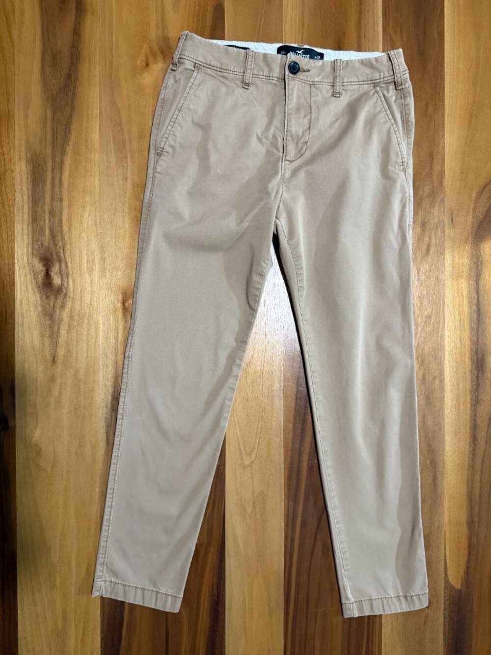 Hollister Skinny Chino Flex Pants Men’s 28x28 Khaki Stretch